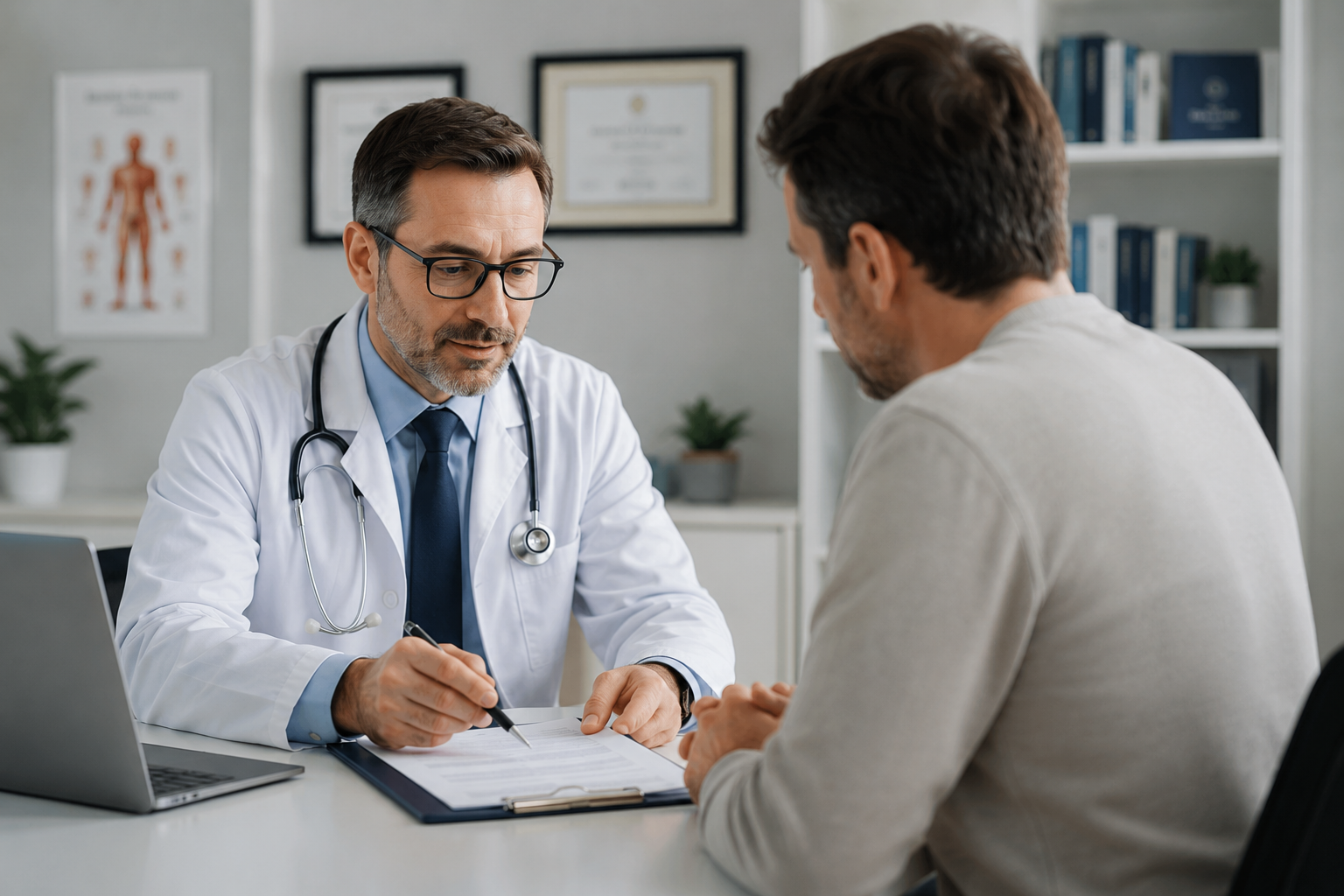 Médico em atendimento previdenciário